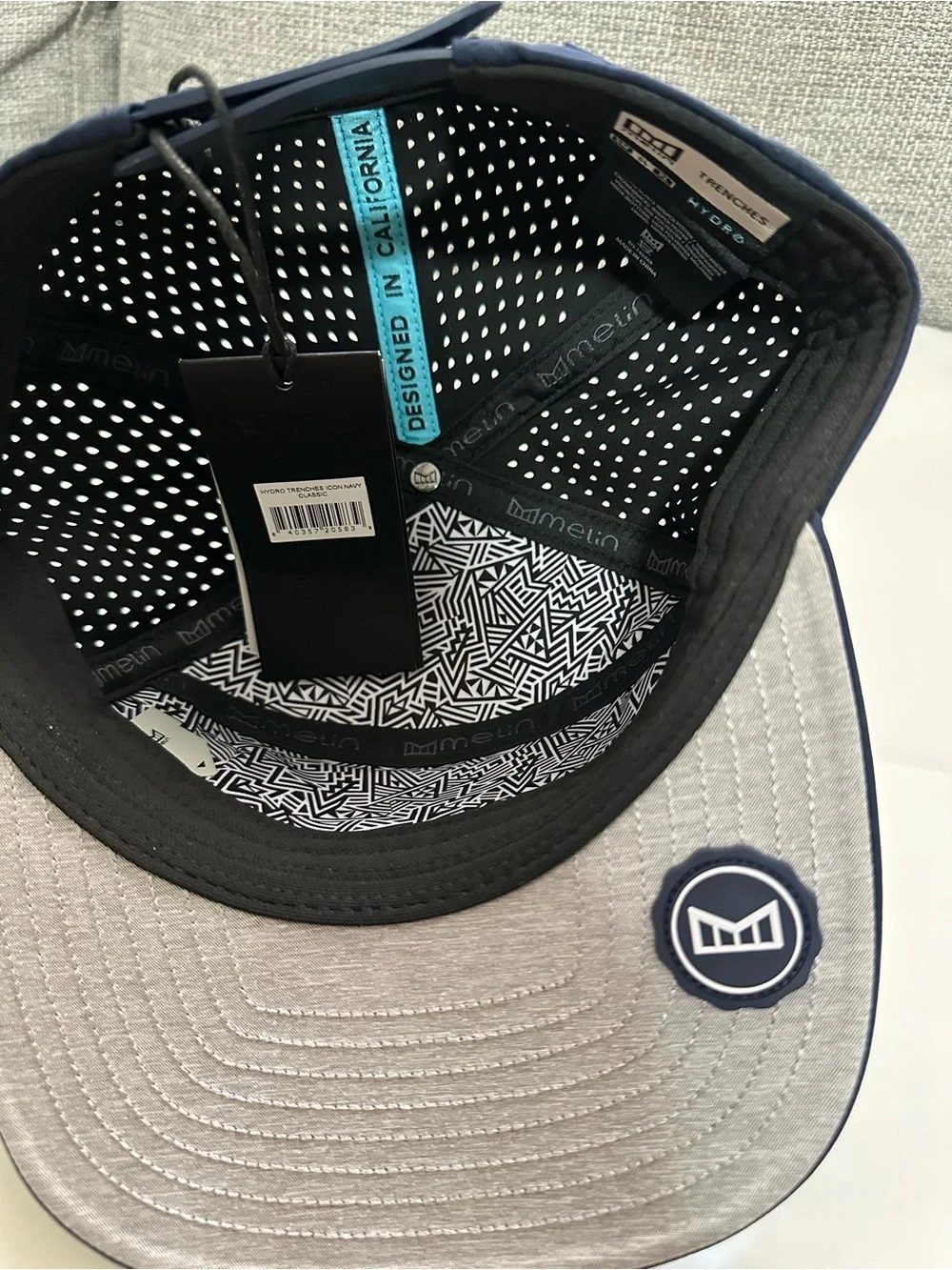 Men's Melin Hydro Trenches Icon Navy Flat-Brim Hat Size Classic